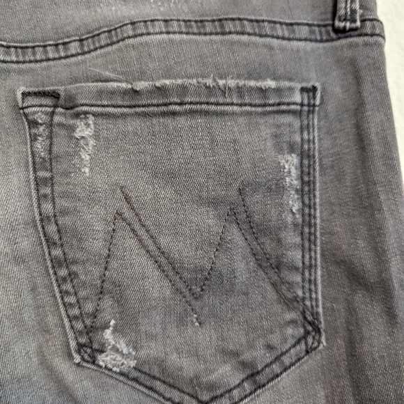 Mother Skinny Jeans Gray Distressed Mid Rise The Looker Last Chance Saloon Sz 29 - Picture 5 of 10